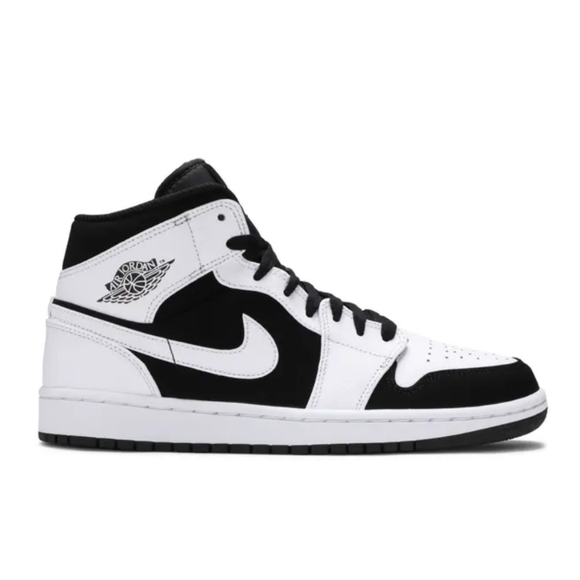 Nike Air Jordan 1 Mid Tuxedo Black White 554724-113 Men's Size 10 Like New